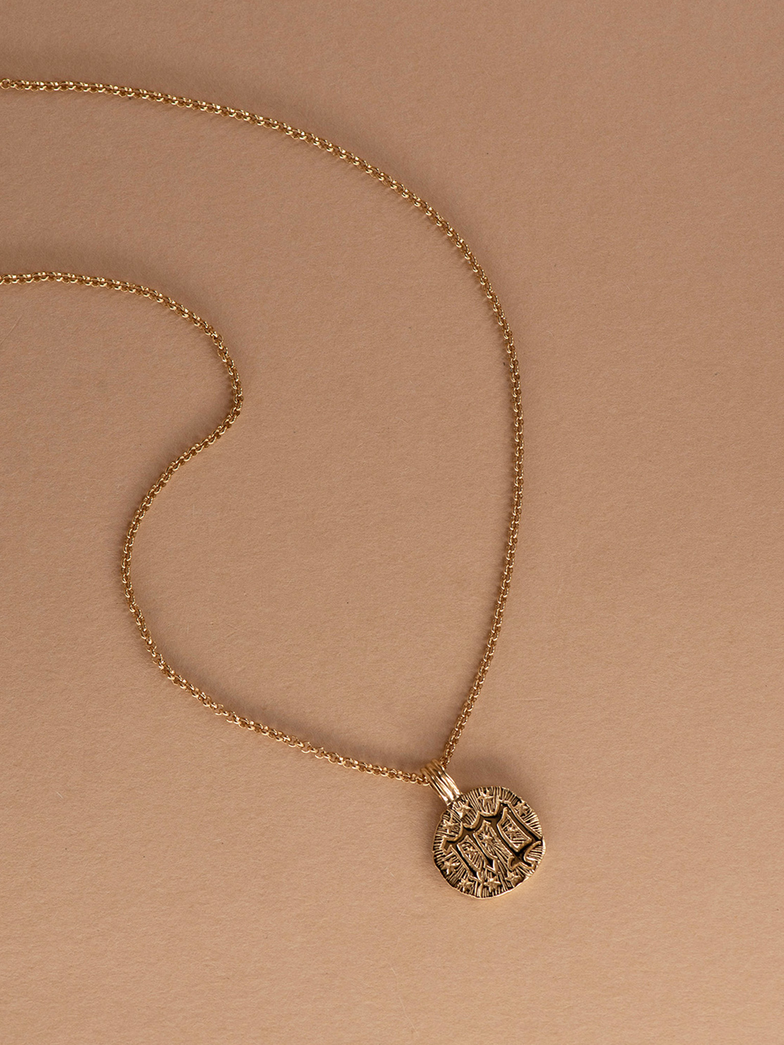 Sun in virgo necklace - 22k gold vermeil